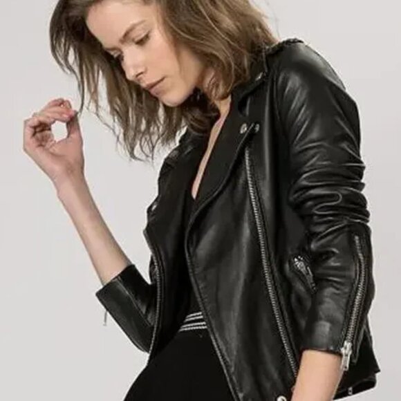 Maje Madone Leather Jacket - Picture 8 of 9